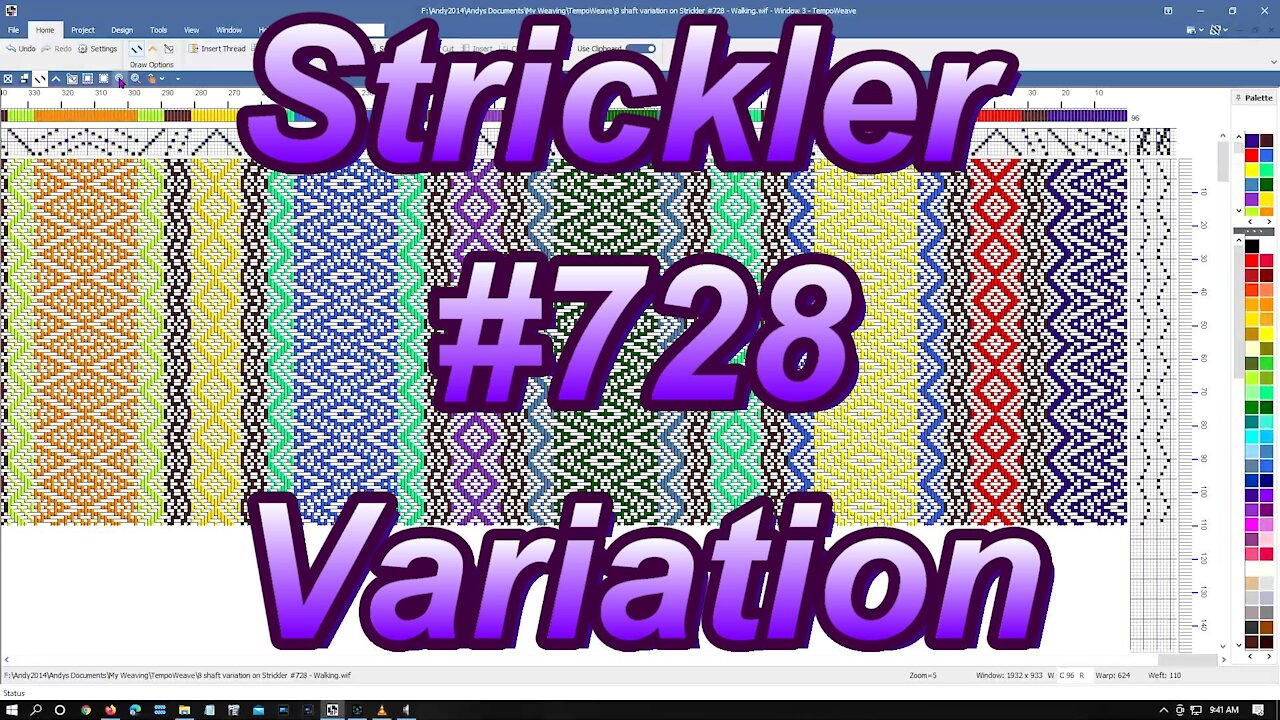 Weaving a Variation of Strickler #728 01