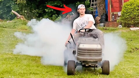 THEY BROKE MY RACING MOWER!!