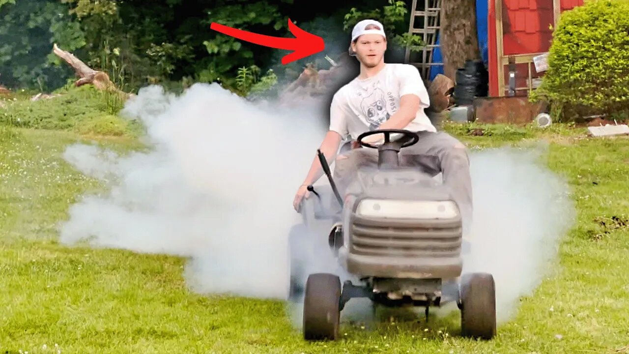 THEY BROKE MY RACING MOWER!!