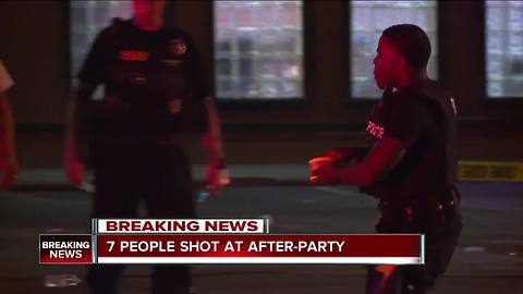 7 people shot at after-party outside Cleveland bar