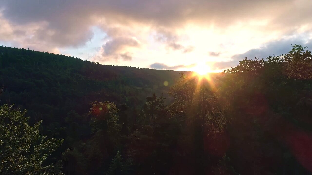 The First Golden Rays of the Most Beautiful Morning Sunrise