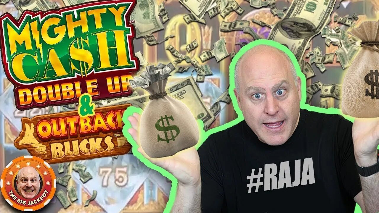 💰MIGHTY WIN$ on MIGHTY CA$H! 💰Outback & Double Up BACK TO BACK JACKPOTS! 🎰 | Raja Slots