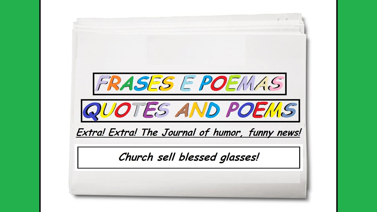 Funny news: Church sell blessed glasses! [Quotes and Poems]