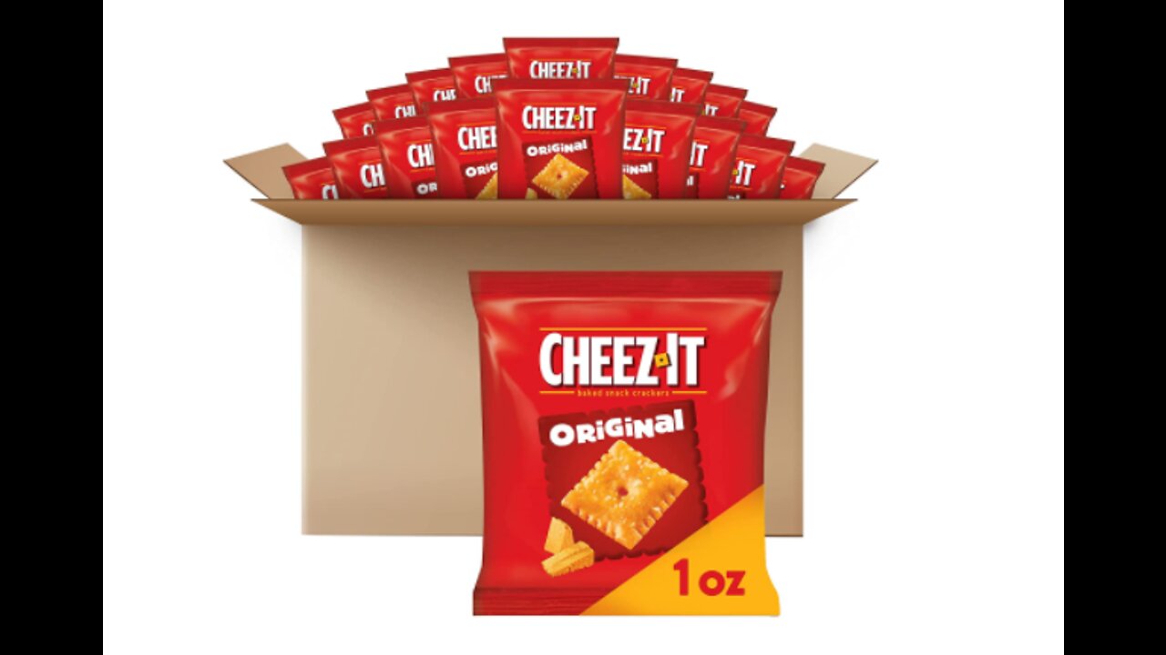 Cheez-It Baked Snack Cheese Crackers, Original, School Lunch Snacks