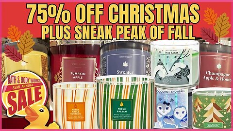 SNEAK PEAK Of Fall Candles | 75% OFF Christmas Candles at Bath & Body Works | #bathandbodyworks