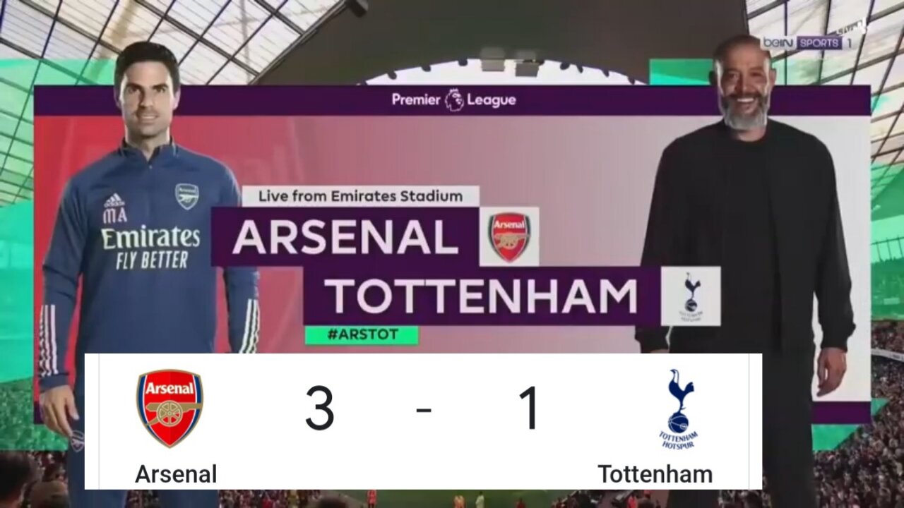 HIGHLIGHT ASENAL 3 VS 1 TOTTENHAM LATEST