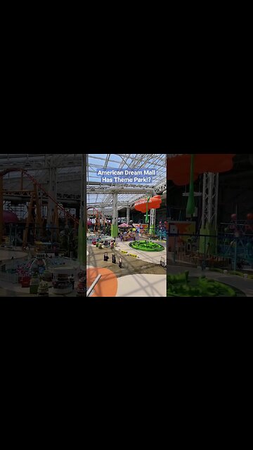 Nickelodeon Theme Park Inside NJ Mall! 🎢 #coaster #americandream #nikelodeon #themepark