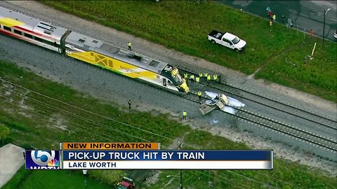 Pickup truck struck by Brightline train in Lake Worth