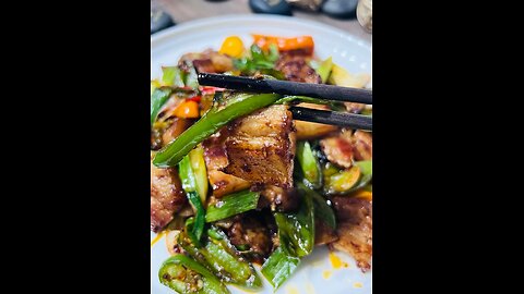 Pork Belly with Chili Stir Fry 辣椒炒肉