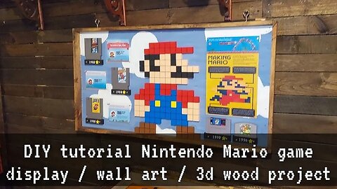 #DIY #utorial #Nintendo #Mario game display wall art 3d wooden project