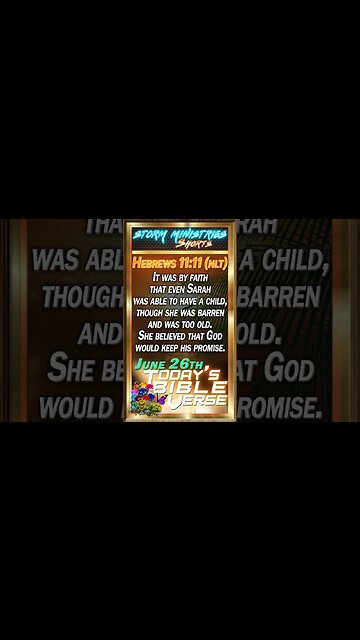 JUN 26, 2023 | FAITH WINS! MIRACLE BABY at 90 YEARS OLD! National Sarah Day and Hebrews 11:11 NLT