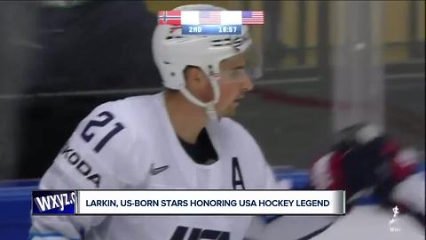 Dylan Larkin, Auston Matthews, Patrick Kane honoring USA Hockey legend with benefit game