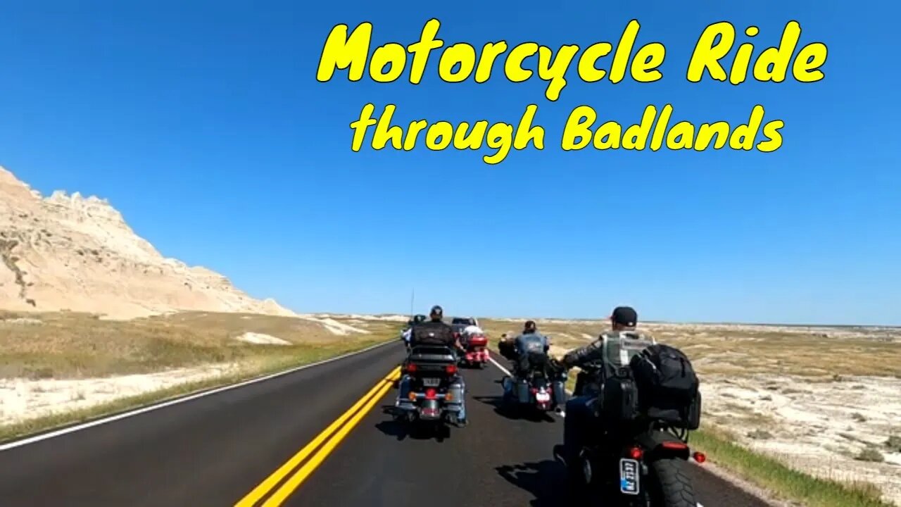 Motorcycle Ride to Wall Drug from Badlands National Park