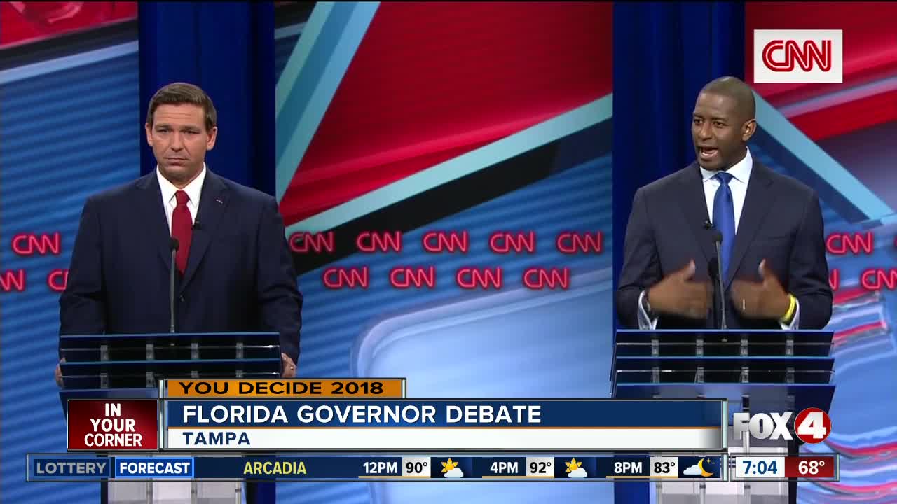 DeSantis, Gillum debate Trump and more in Florida debate