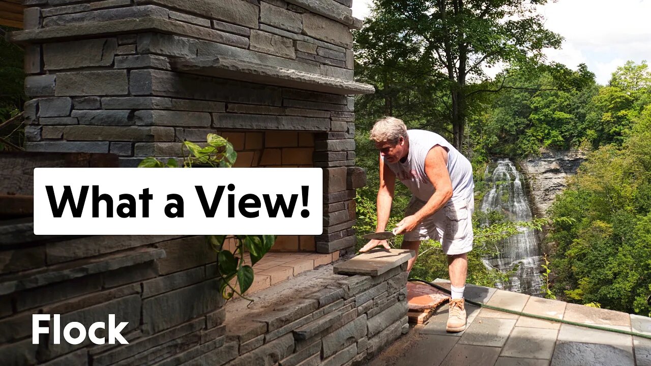 Epic STONE HOUSE Build Overlooking WATERFALL — Ep. 063