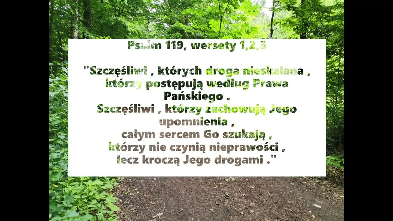 Szczęście to szukanie Boga Psalm 119 , wersety 1,2, 3