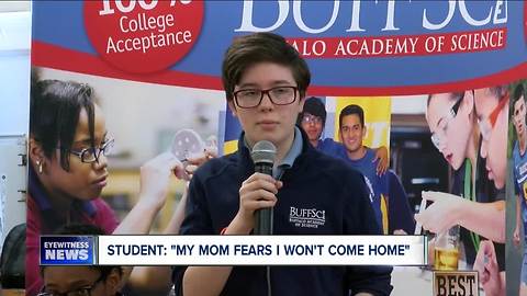 Student: "My mom fears I won't come home"