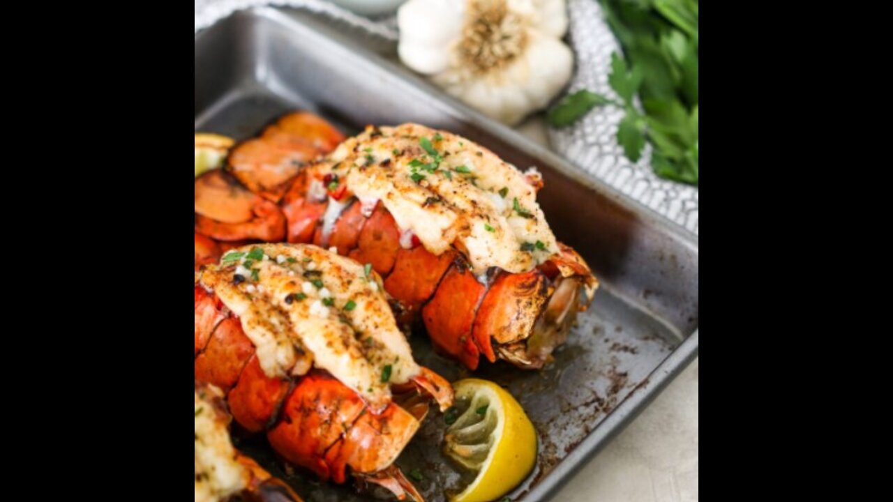 Broiled Lobster Tail With Garlic Lemon Butter