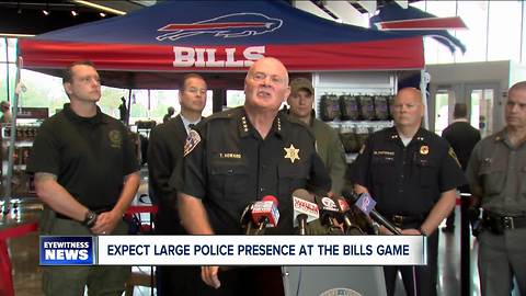 Law Enforcement effort to prevent problems at Bills game