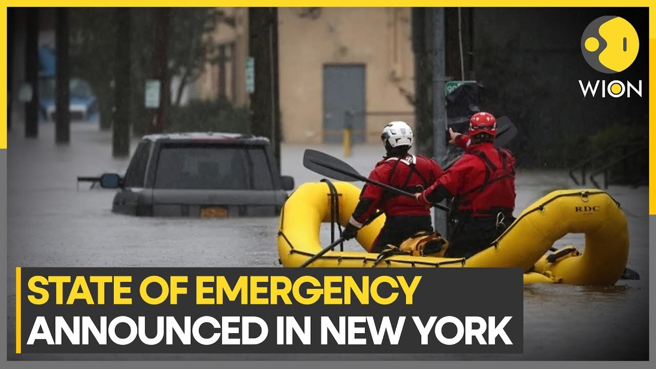 New York: Heavy rain floods streets, emergency announced, Gov warns of life-threatening storm
