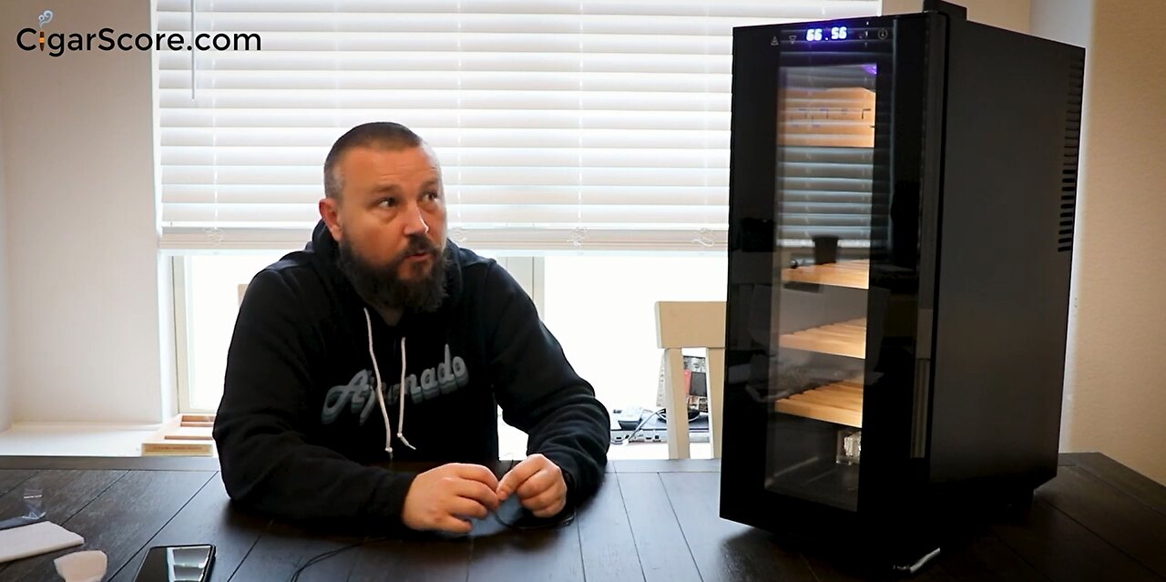 MNC-4041 electric humidor cabinet unboxing video from @CigarScoreTV