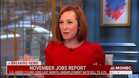 Jen Psaki just learned of Poor Jobs Report LIVE on the Air- Nothing to See Here!