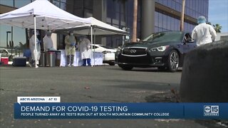 People turned away as tests run out at South Mountain Community College