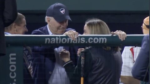 Biden Gets Creepy With Woman In Dugout During Congressional Baseball Game