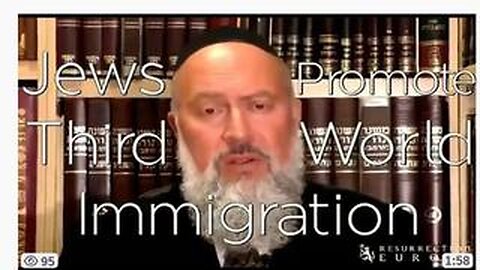 JEW RABBI OPENLY ADMITS THEIR PLANS FOR WHITE GENOCIDE IN EUROPE & USA ☠️