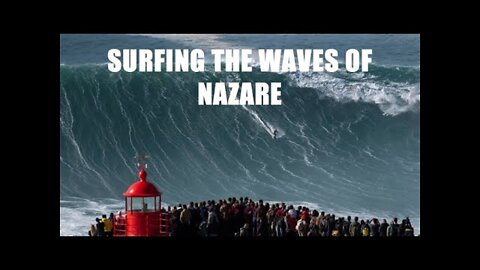 SURFING 20 METRE WAVES - Nazare Beach, Portugal