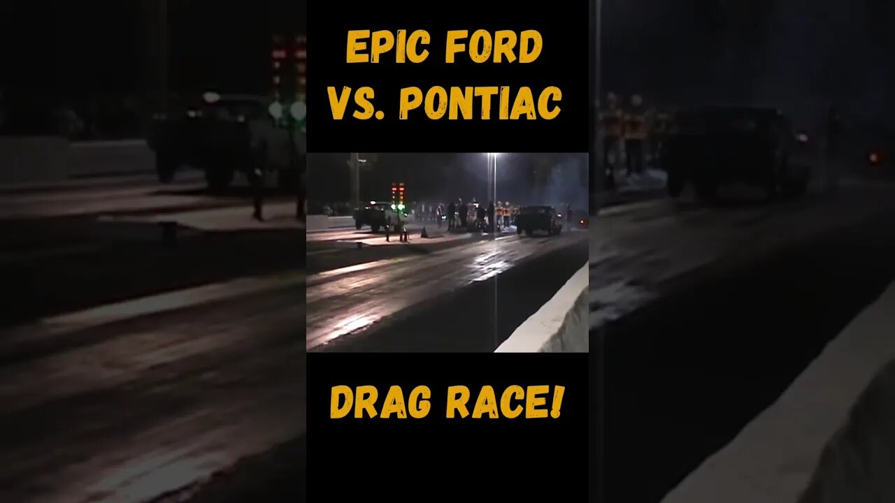 Epic Ford vs. Pontiac Nighttime Drag Race! #shorts