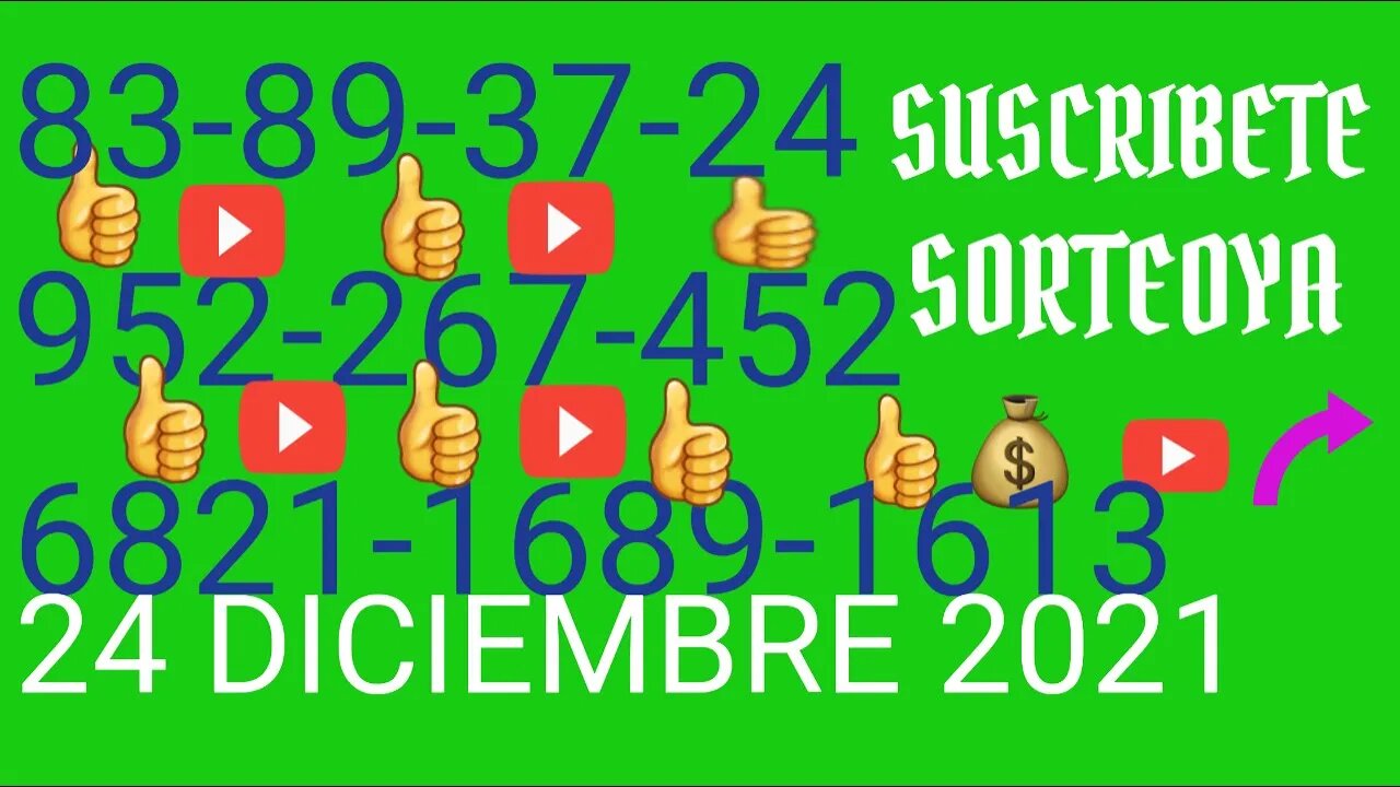 SORTEOYA NUMERO PROBABLE 24 DICIEMBRE 2021