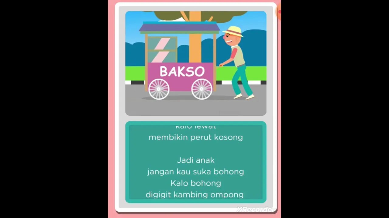 lagu anak, Abang tukang baso lirik