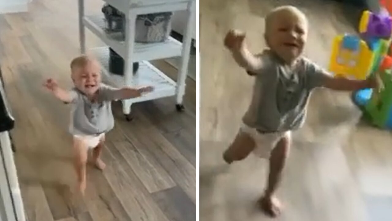 Super Clingy Baby Won't Let Mom Out Of His Sight