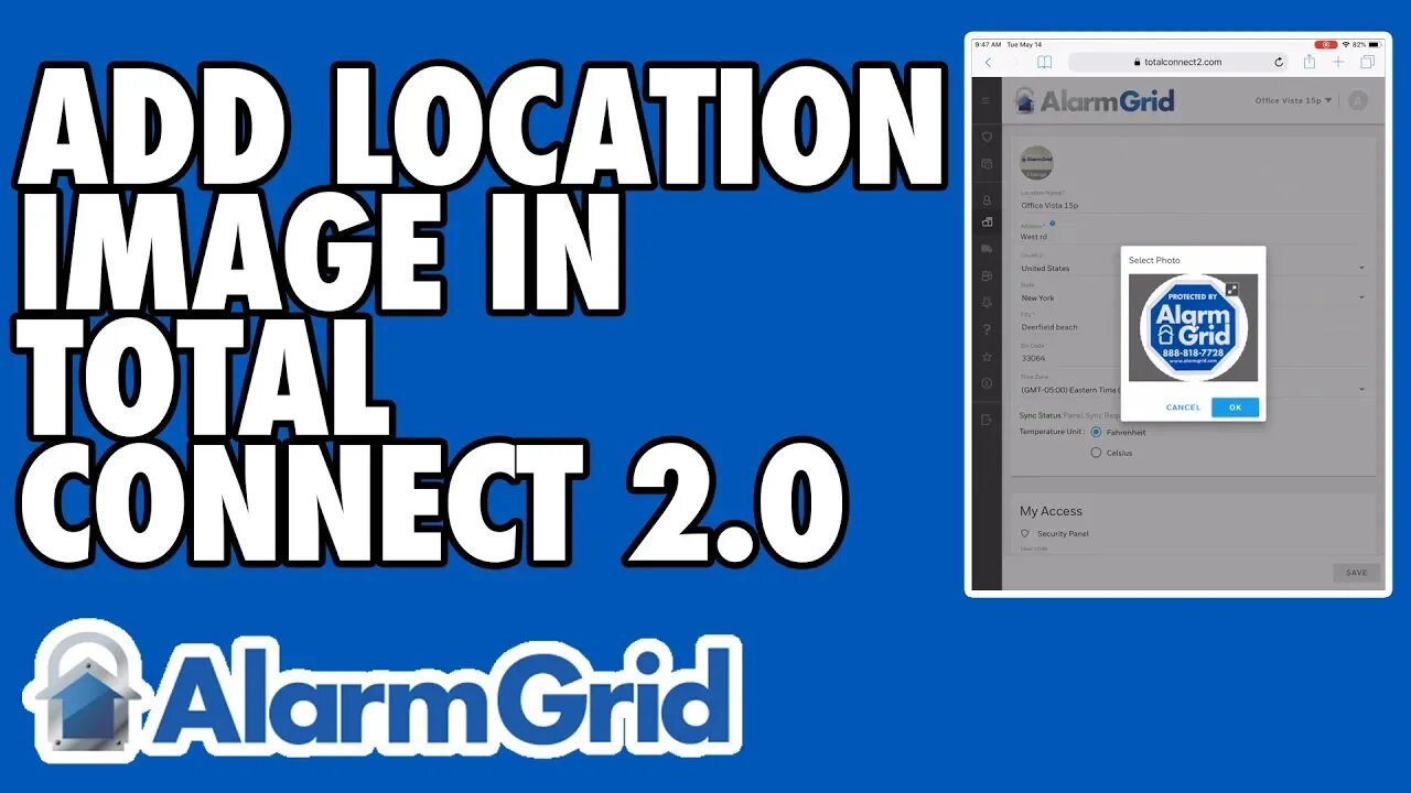 Adding a Location Image to a Total Connect 2.0 Account