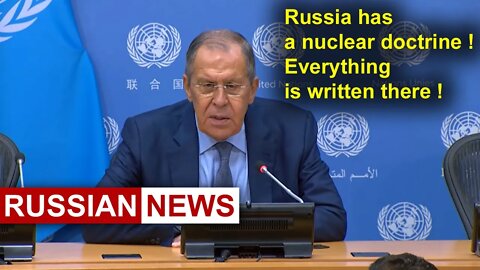 Russia has a nuclear doctrine! Everything is written there! Ukraine | UN, Lavrov, New York