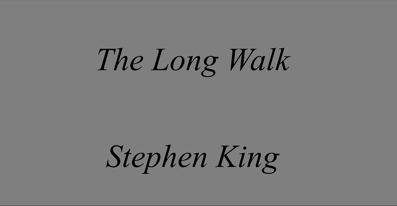 The Long Walk Part 1 - Stephen King - Audiobook