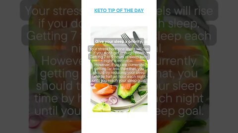 Keto Tip of the Day - Sleep is a Priority During Keto