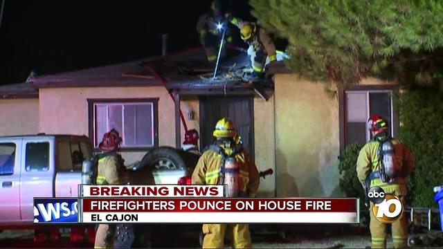 House fire breaks out in El Cajon