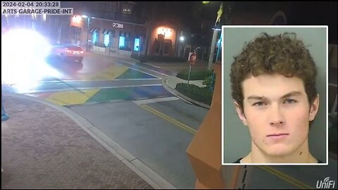 Man arrested for doing a burn out on a chalked pride flag in Palm Beach