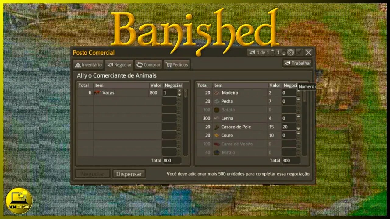 BORA JOGAR BANISHED MEGAMODS V1 0 7 #2 ESTABELECENDO COMERCIO FLUVIAL #semedissaum #pc