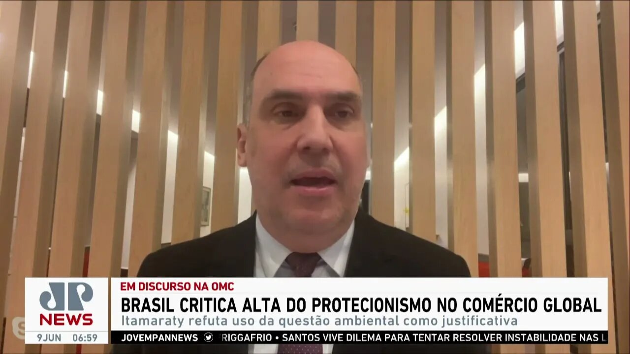 Chanceler brasileiro critica alta do protecionismo no comércio global