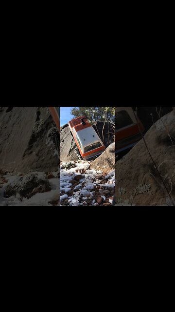 Tackling some RC rock crawlin’ - first snow at the ranch 🤘