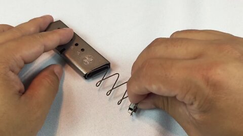 Installing the extra round Mag Guts internals in a Smith & Wesson Bodyguard 380 magazine extra round