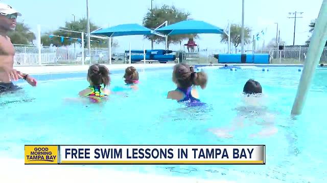 Where to get free swim lessons in the Tampa Bay Area during spring break