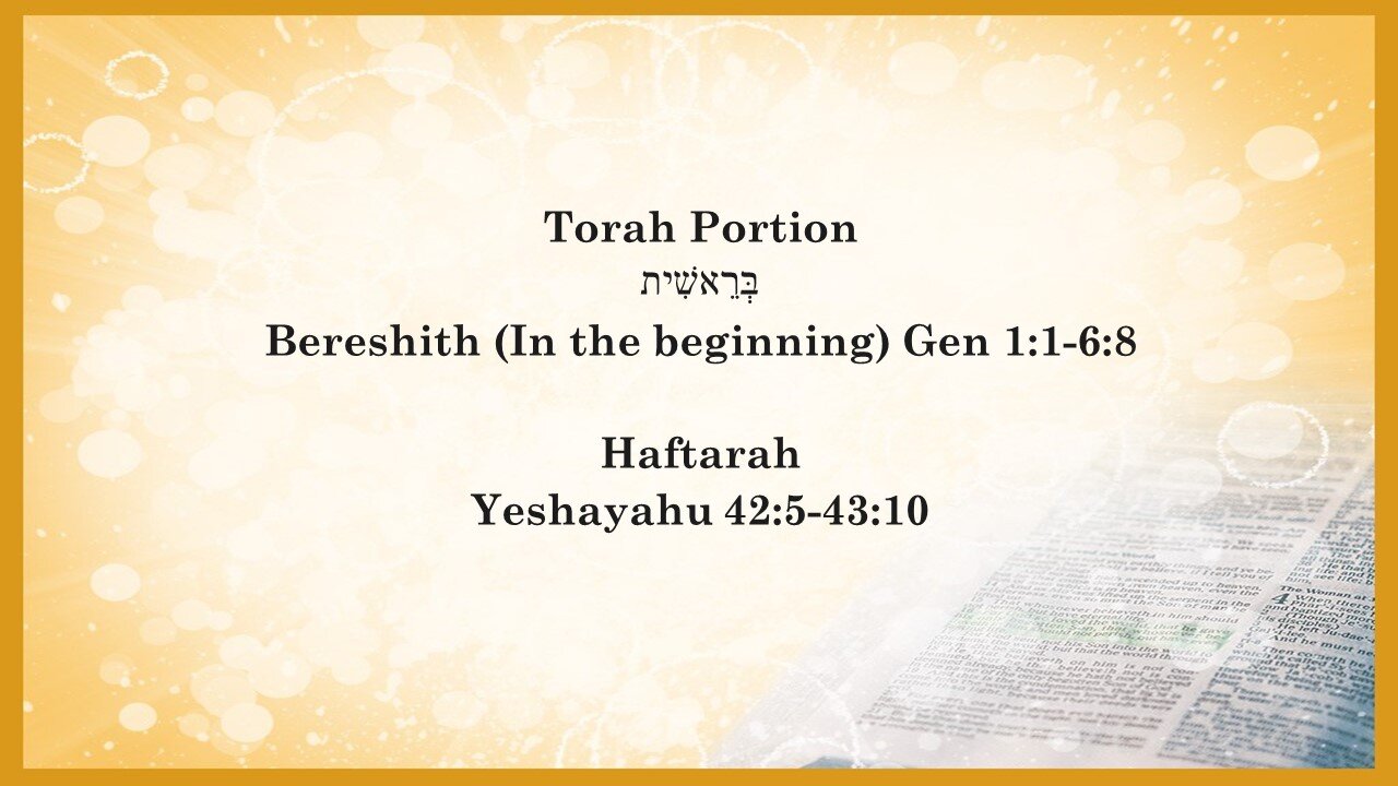 Torah Portion Bereshith 100921