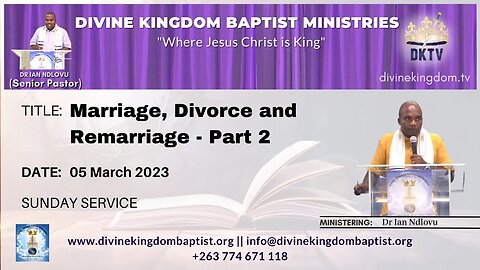 Marriage, divorce and remarriage - Part 2 (05/03/23)