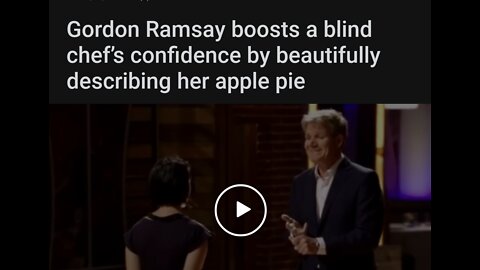 Gordon Ramsay describes a blind chef's apple pie