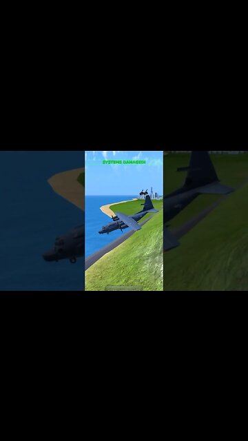 Crashing MC-130 into Parked PS-26 | Turboprop Flight Simulator #shorts