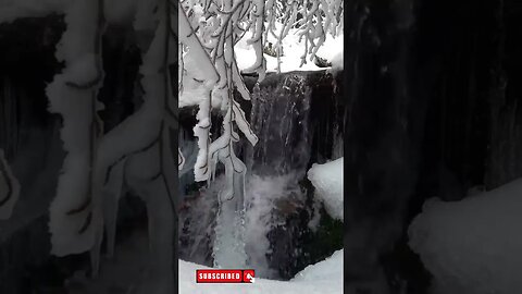 Relaxing #winter #waterfall #shorts